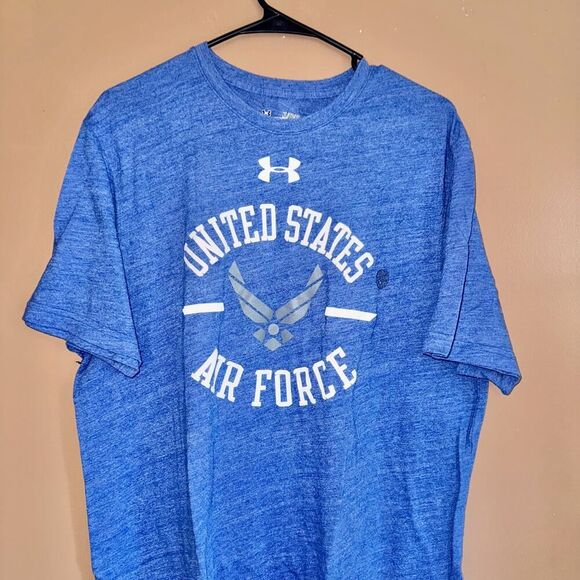Under Armour Men's Loose Fit United Stated Air Force T-Shirt Tee Blue White - XL - Picture 6 of 8